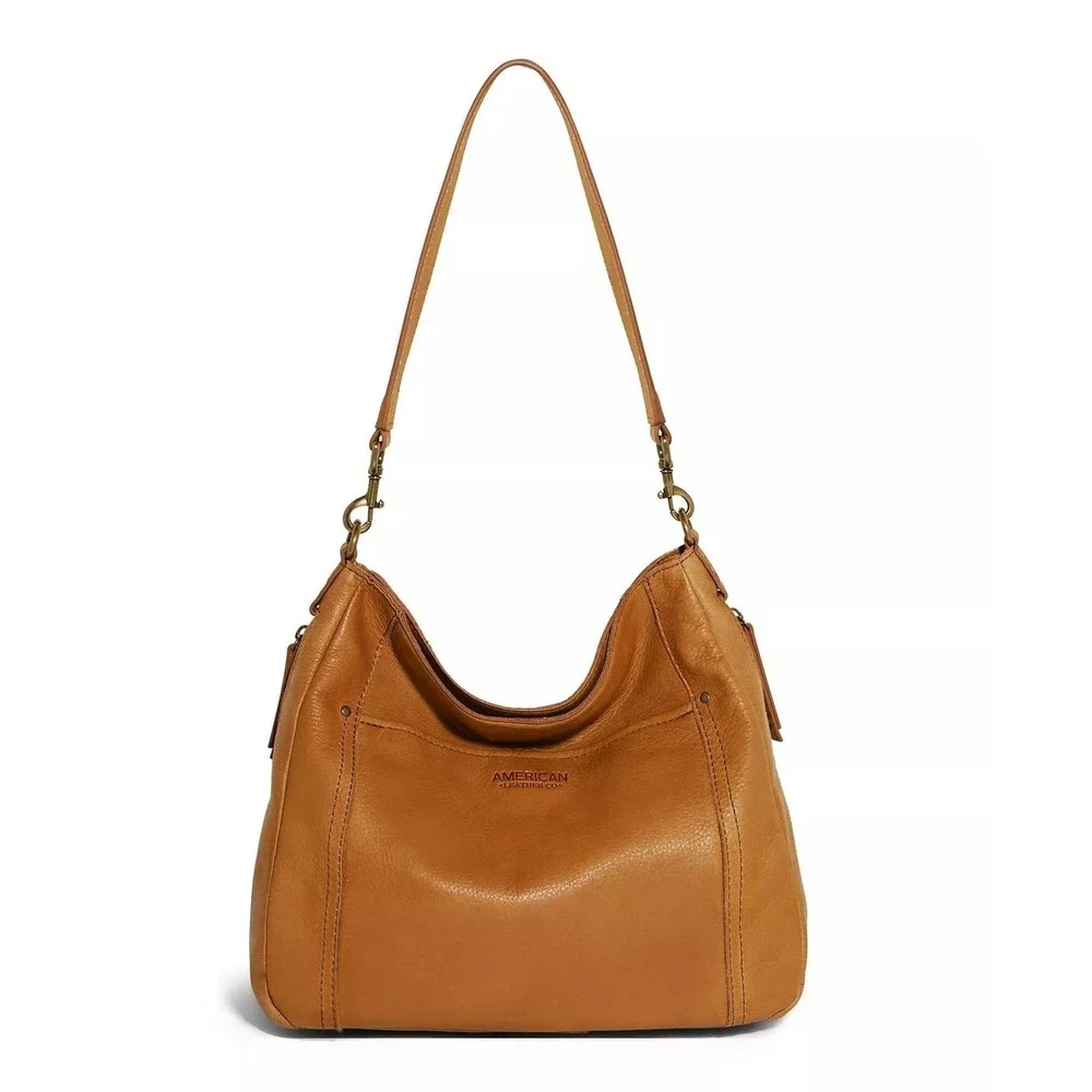 American Leather Austin Shoulder Bag Austin Cafe Latte Pebble Slouchy Hobo Purse